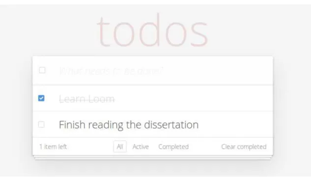 Figure 5.1: TodoMVC application (the displayed one was implemented in Loom—thought all of them look alike)