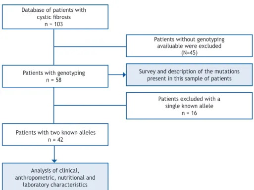Figure 1. Flowchart of the inclusion of patients in the study.