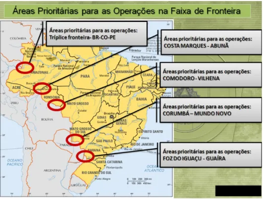 Figure 5: Priority areas for ‘Ágata’ operations