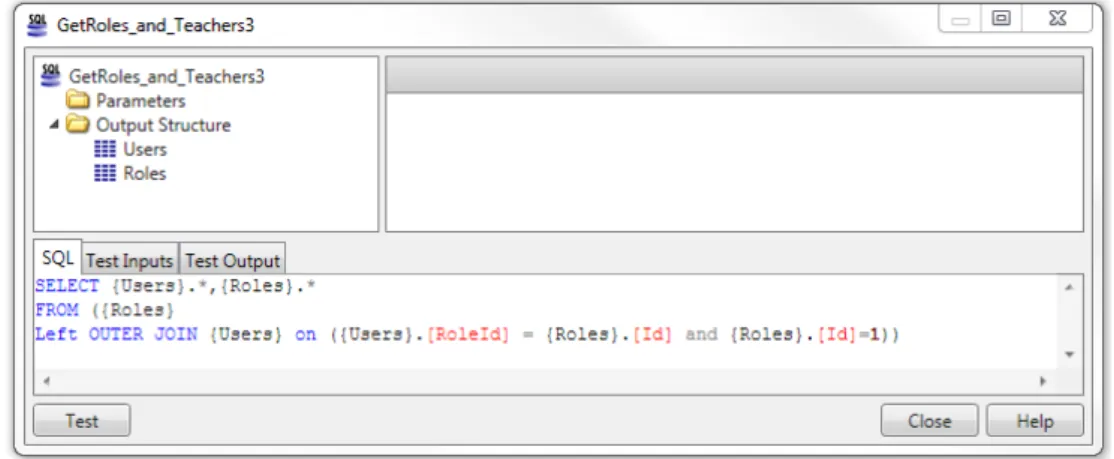 Figure 3.13: Advanced Query using Outer Join with multiple conditions on On Clause Listing 3.5: XML parse tree from query using On clause