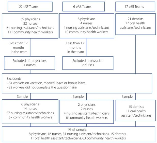 Figure 1 - Outline of the participant selection process Paraná, Brazil, 2017