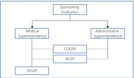 Figure 1 - Institutional organization chart of the hierarchical position of COGER, NSP and SEGER