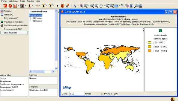 Figura 2.4 - Interface JMap Spatial OLAP. 