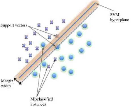 Figure 2.8: simple support vector machine example. Source Mountrakis et al. (2011)