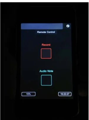 Figura 3.3: Interface do dispositivo móvel executada num iPod Touch 3G. 