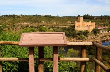 Figure 1.1: A worn-out panel that held content about the castle of Almourol, Tancos, Portugal