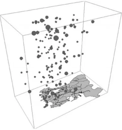 Figura 2.6: Cubo espácio-temporal. Adaptado de [AAG03].