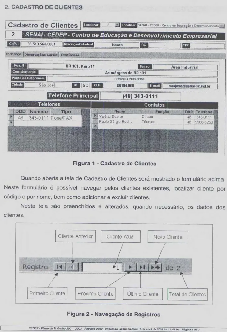 Figura  1 -  Cadastro de Clientes 