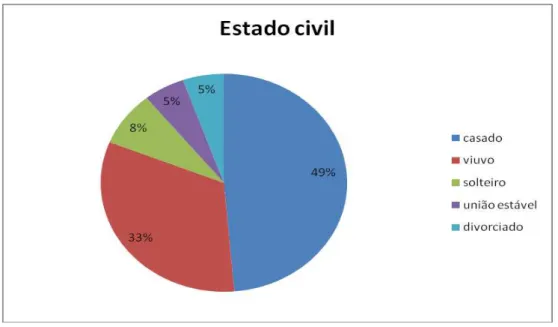 Gráfico 6. Estado civil   Fonte:construção da autora 