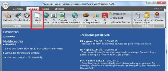 Figure 4. Genio IDE highlighting C++/MFC generation. 