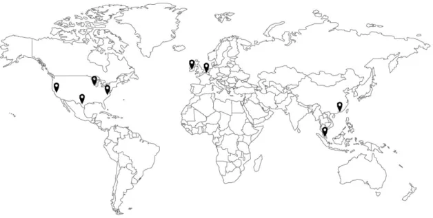 Figure 8: Various worldwide Microsoft Azure data center location 