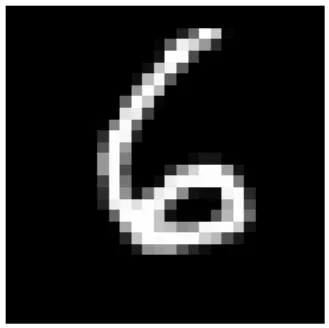 Figure 3.1: Example of an MNIST image, representing the number 6. Source: [109]