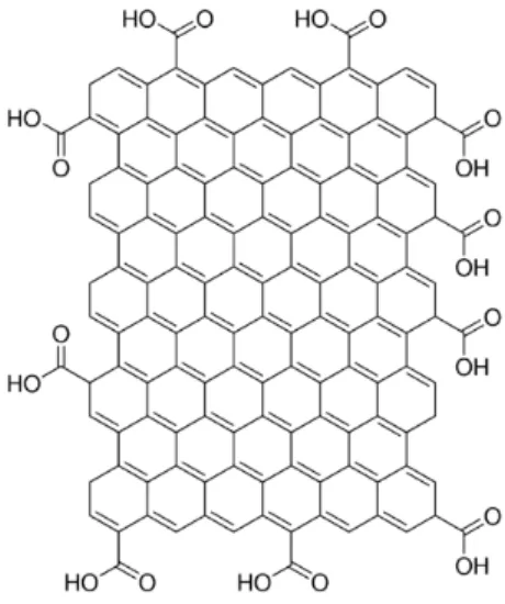 Figura 3.1 – Estrutura molecular do GO [28]. 