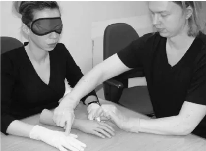 Figure 2.4 Depiction of the Somatic Rubber Hand Illusion  Adapted from Ehrsson, 2005 [18]