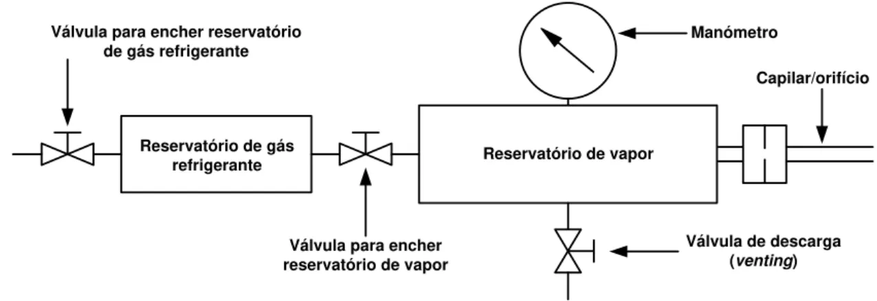 Figura 3.5: Fuga de gás frigorigéneo de capilar com taxa de fuga variável. 