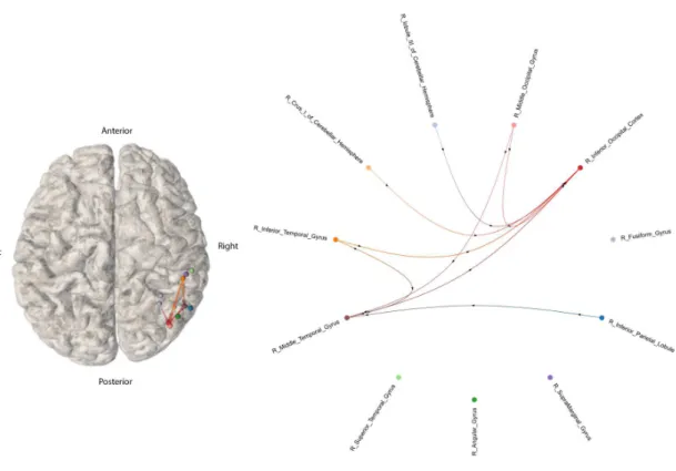 Figure 3.2: Low Intensity Stimulation iEEG-based connectome, from patient reference 1998 (n=1) based on S-PLVs