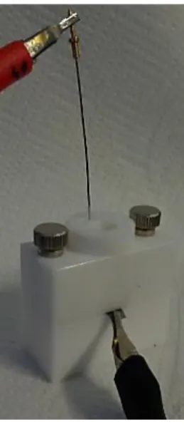 Figure 2.6 - Picture of the electrochemical Teflon-made cell used on the Cyclic Voltam- Voltam-metry studies