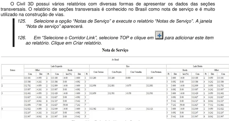 Figura 76  –  Relatório Nota de Serviço 