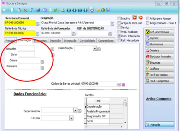 Figura 2.11– Exemplo de código de barras de um componente 