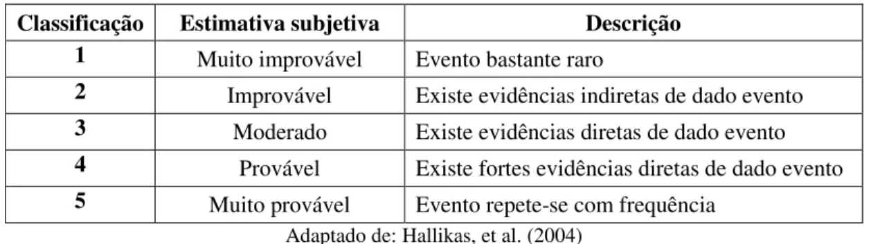 Figura 2.2  –  Diagrama do risco  Adaptado de: Hallikas, et al. (2004) 