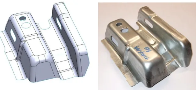 Fig. 4.6  –  Desenho CAD e fotografia da peça C 