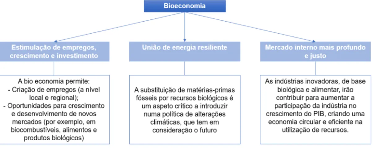 Figura 2-3 Representação das prioridades que são motivadas pela bioeconomia 