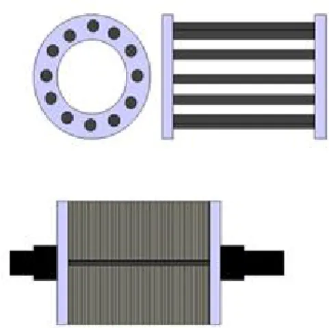 Figura 3.3 – Esquema de um rotor em gaiola de esquilo simples.