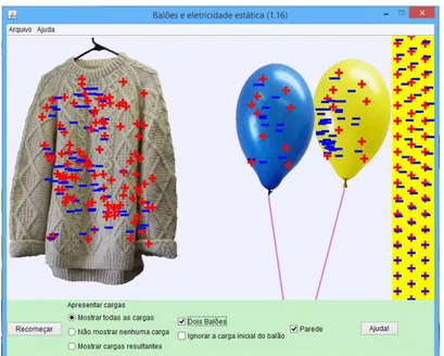 Figura 8: Tela para responder à atividade 6  Fonte: https://phet.colorado.edu/pt_BR/simulation/balloons 