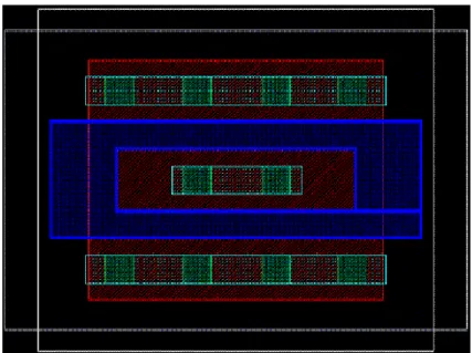 Figure 2: Layout of enclosed transistor. 