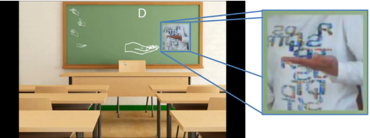 Figure 4.3 – Usage of the “Real Hand Image” filter during Play-mode 