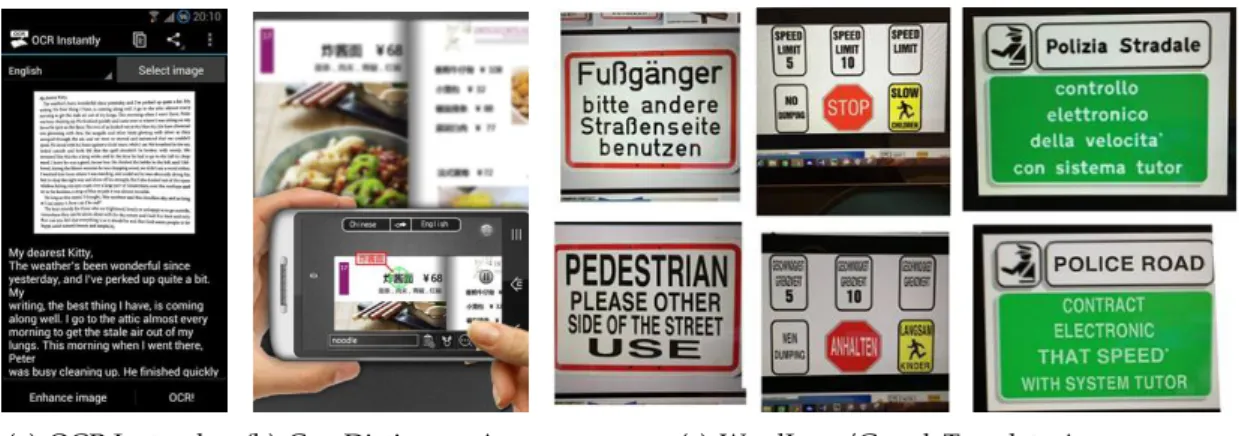 Figure 2.7: Examples of existing applications.
