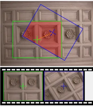 Figure 3.2: Example of two successive picture frames taken to a certain ceiling. Top: