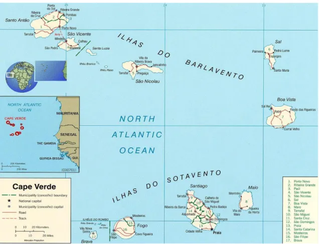Figura 2.1  –  Arquipélago de Cabo Verde  [1].