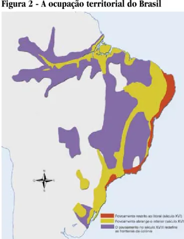 Figura 2 - A ocupação territorial do Brasil