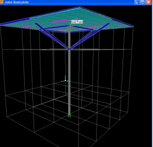 figura 22 (8.1 ) imagem 3D da estrutura  metálica do tipo sombreador 