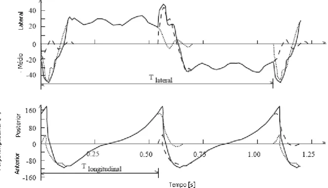 Figura 2.12 - Funções de carga horizontais de uma passada em andamento normal [19]