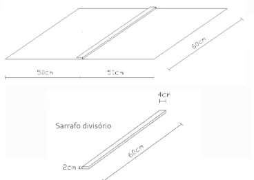 FIGURA 5a: Dimensões teste de salto lateral. 