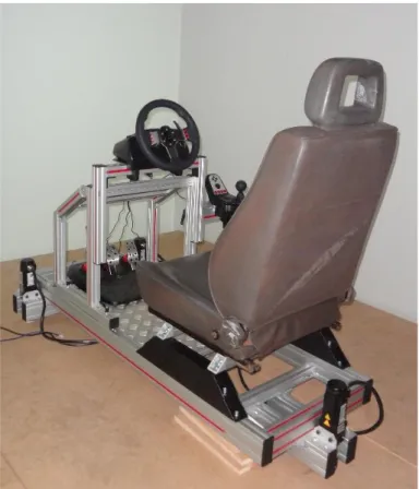 Figura 48 – Foto do simulador montado  para os ensaios experimentais  dentro da CAVE do LART