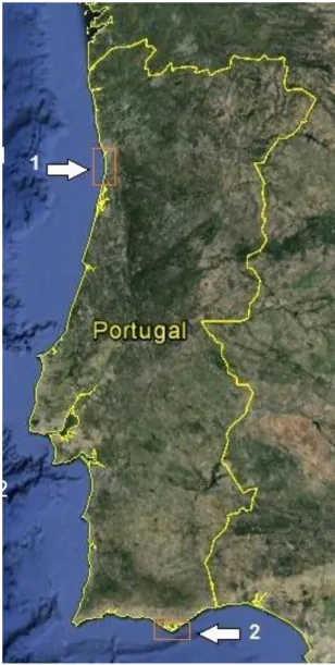 Figura 1.1  –  Representação das duas zonas em Estudo (Fonte: Google Maps) 