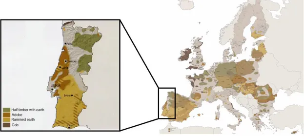 Figura 2.1 - Mapa do património de terra na União Europeia (adaptado de W1)  