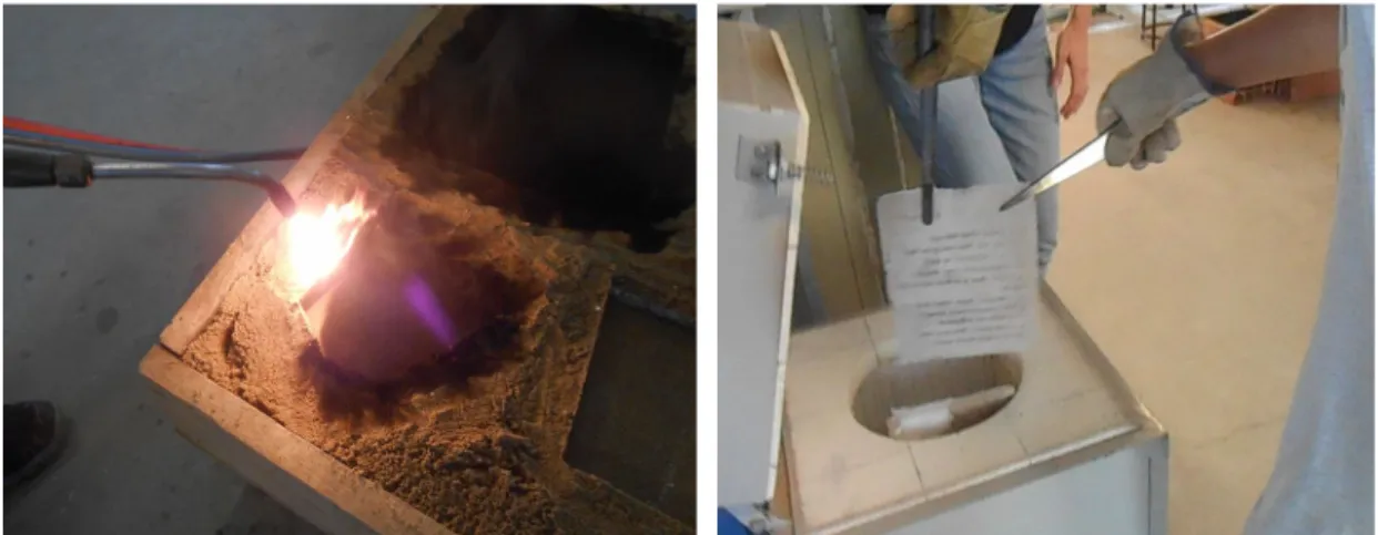 table 12:  Kiln Schedule to heat Pâte de Verre Piece for Sand Casting