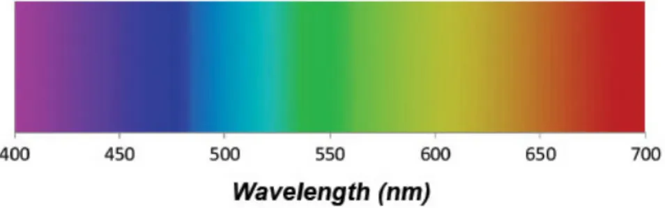 Table 2. Color wavelengths in nanometers  