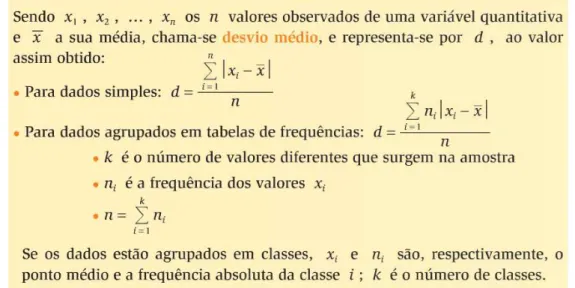 Fig. 7.28. Definição de desvio médio – Manual de  mat A. p. 126  