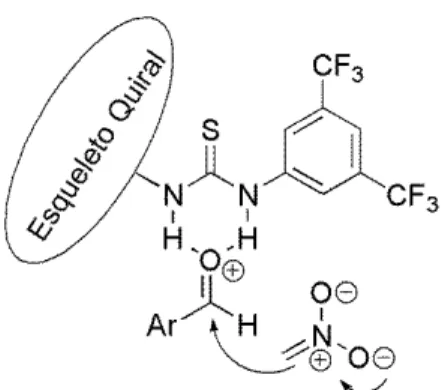 Figura 6. Interação entre o organocatalisador 12 e os substratos. 34