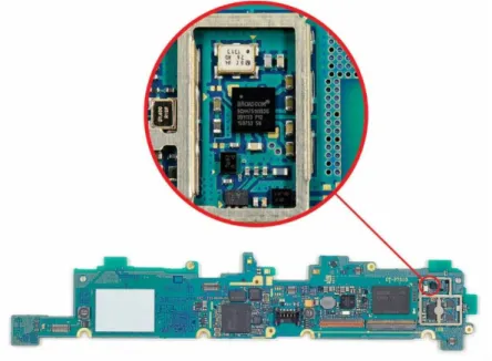 Figura 2.3: Micro controlador GPS do aparelho Samsung GT-P7310 