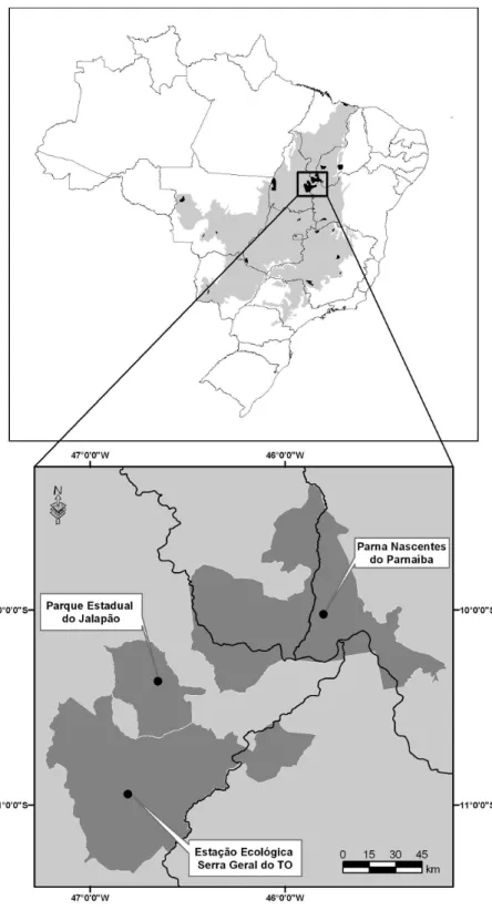 Figura  1.3  –  Unidades  de  Conservação  de  Proteção  Integral  na  região  do  Jalapão
