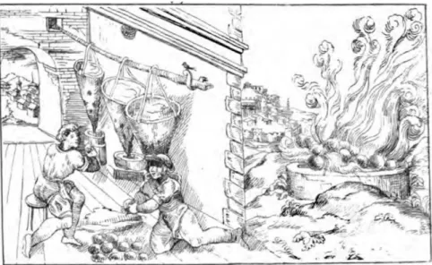 Figure 4.3  –  Piccolpasso in his treatise  I tree libri dell’arte del vasaio  (16 th  century) explains in detail the treatment of the  wine lees 21 