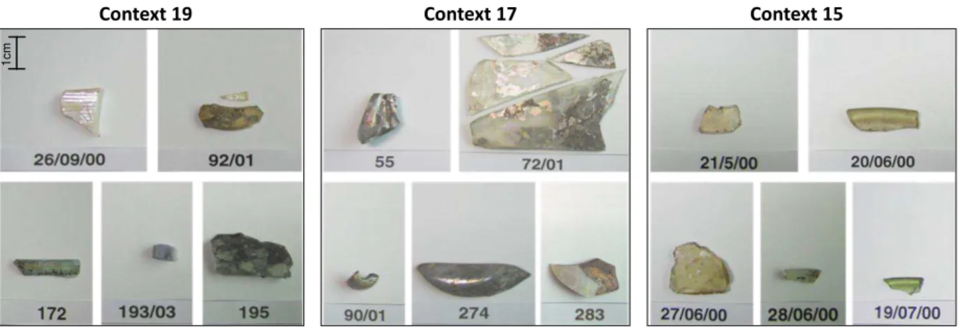 Figure 2.1: glass fragments used in the present work
