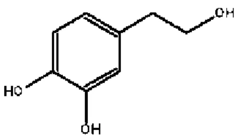 Figura 2. Estrutura química do hidroxitirosol 