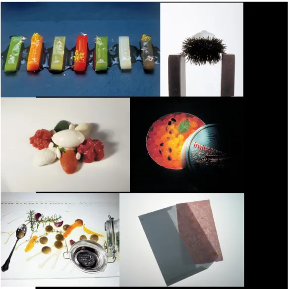 Figura 3.3 - elBulli, Catálogo General 1983-2005: alguns dos pratos inventivos servidos por Ferran Adrià